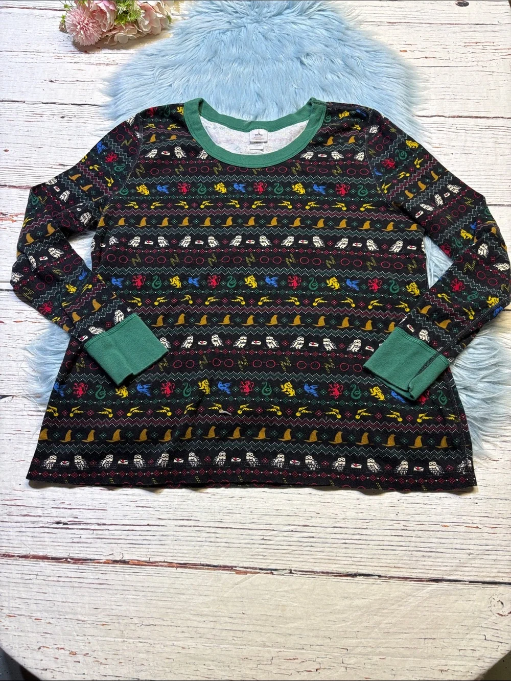 Hanna Andersson X Harry Potter Organic Cotton Graphic Long Sleeve Sleep Top